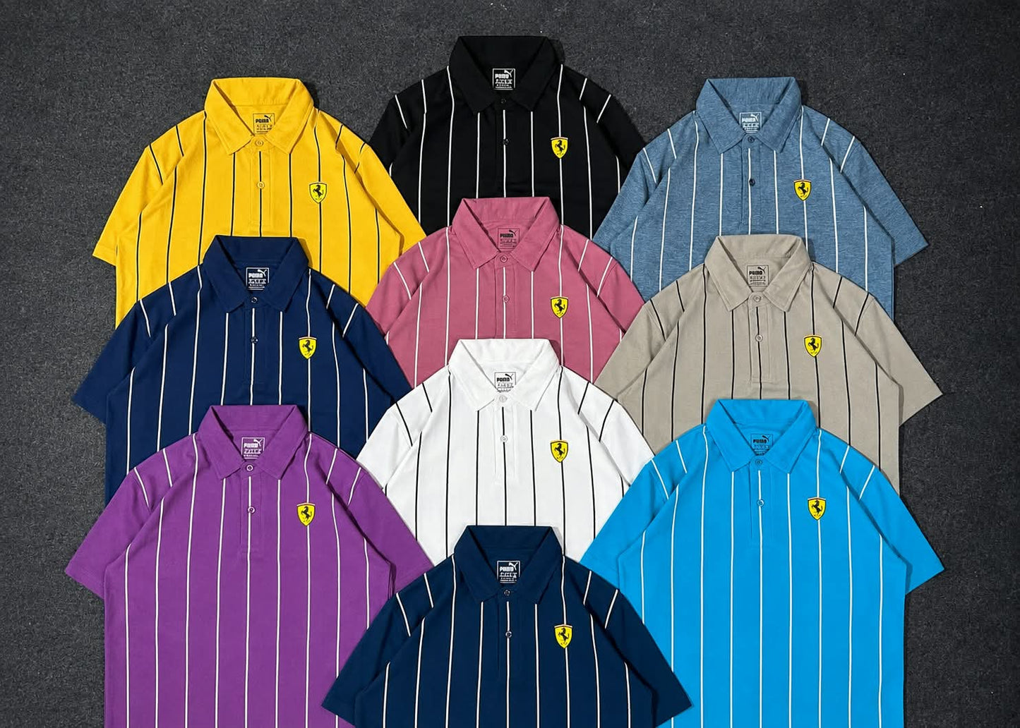 4 STRIPS COLLER T-SHIRT